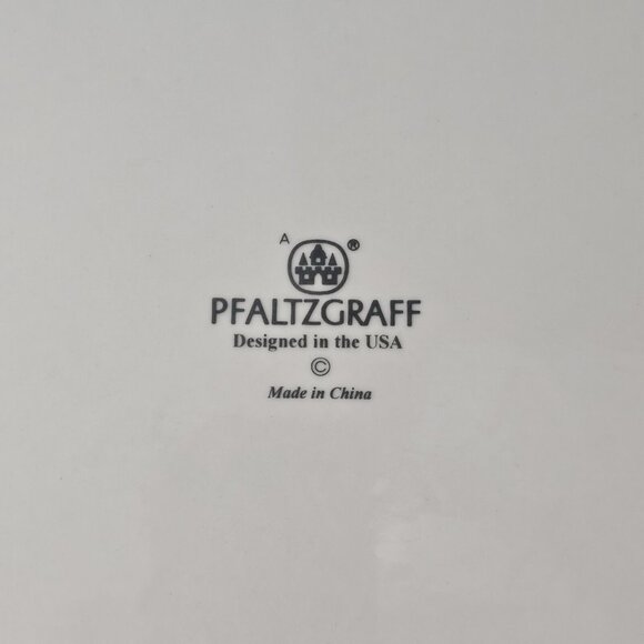 Pfaltzgraff Red Ribbon Oval Serving Platter 14" USA holiday Christmas dish serve - Picture 7 of 8